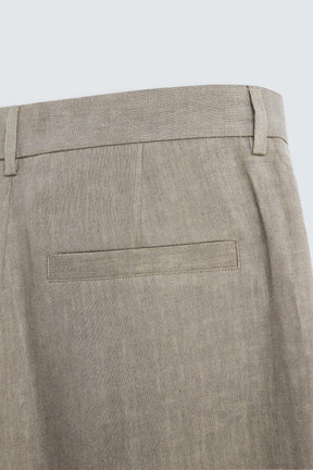 100% WASHED LINEN SUIT TROUSERS - Image 10