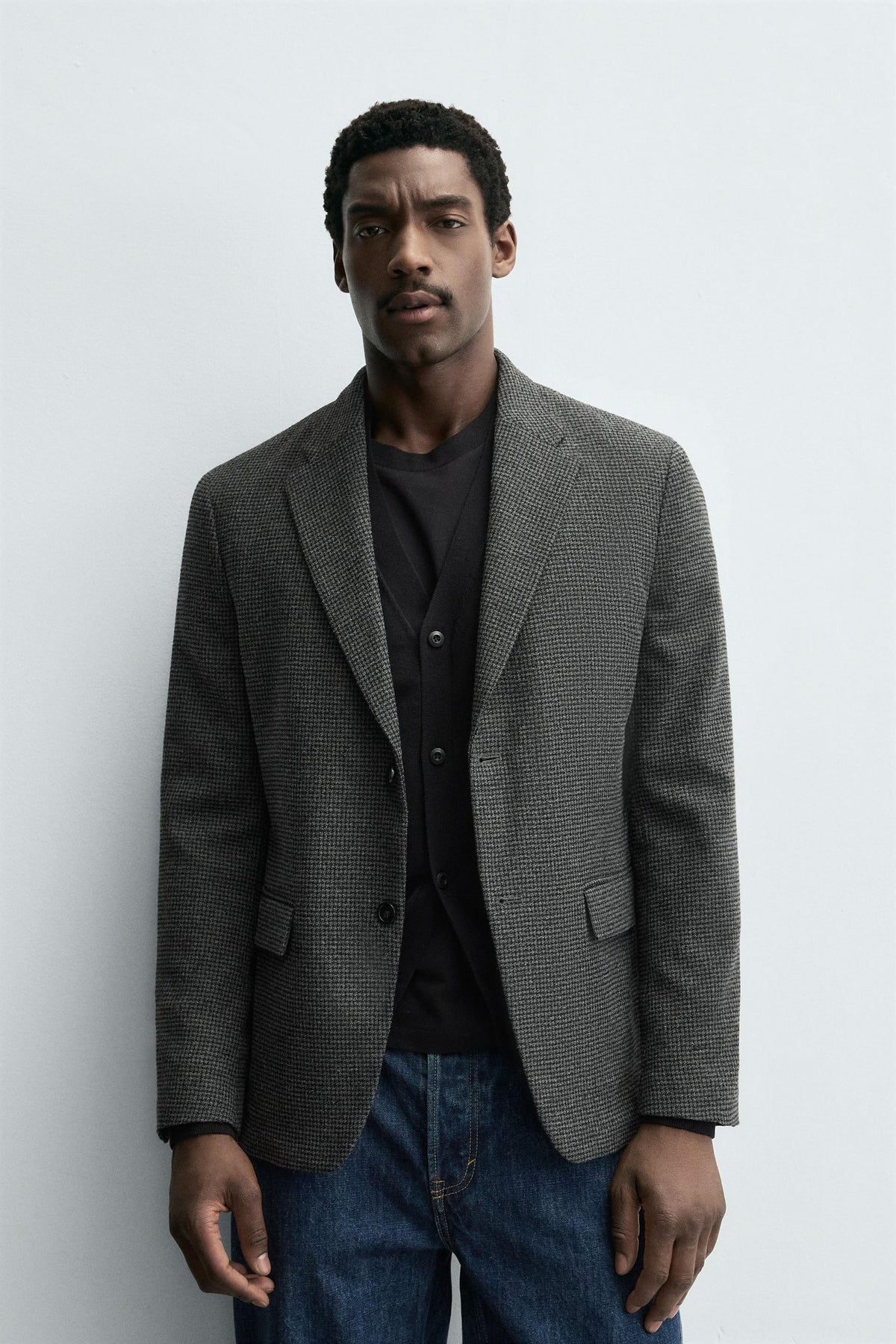 HOUNDSTOOTH TEXTURED BLAZER - Image 2