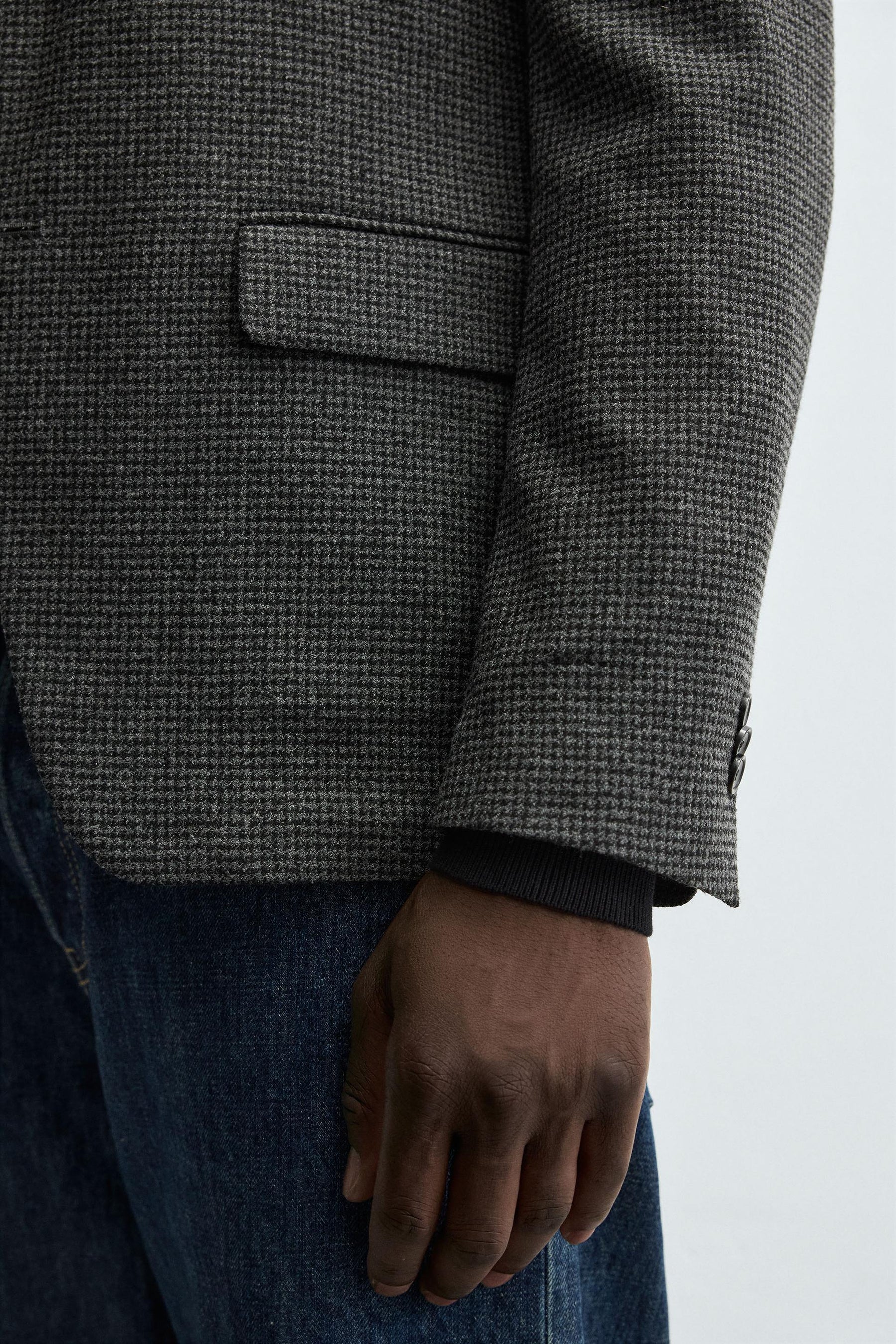 HOUNDSTOOTH TEXTURED BLAZER - Image 7