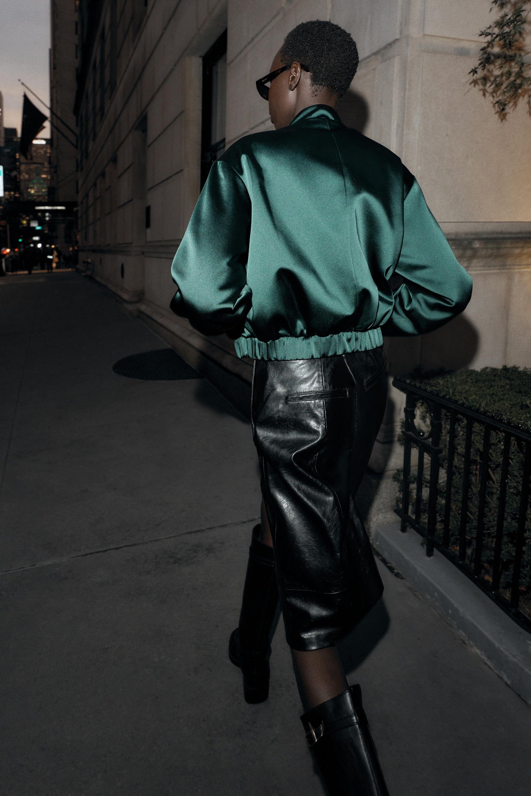 Bomberjacke aus Satin