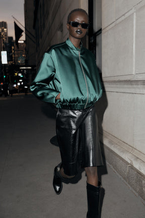 Bomberjacke aus Satin