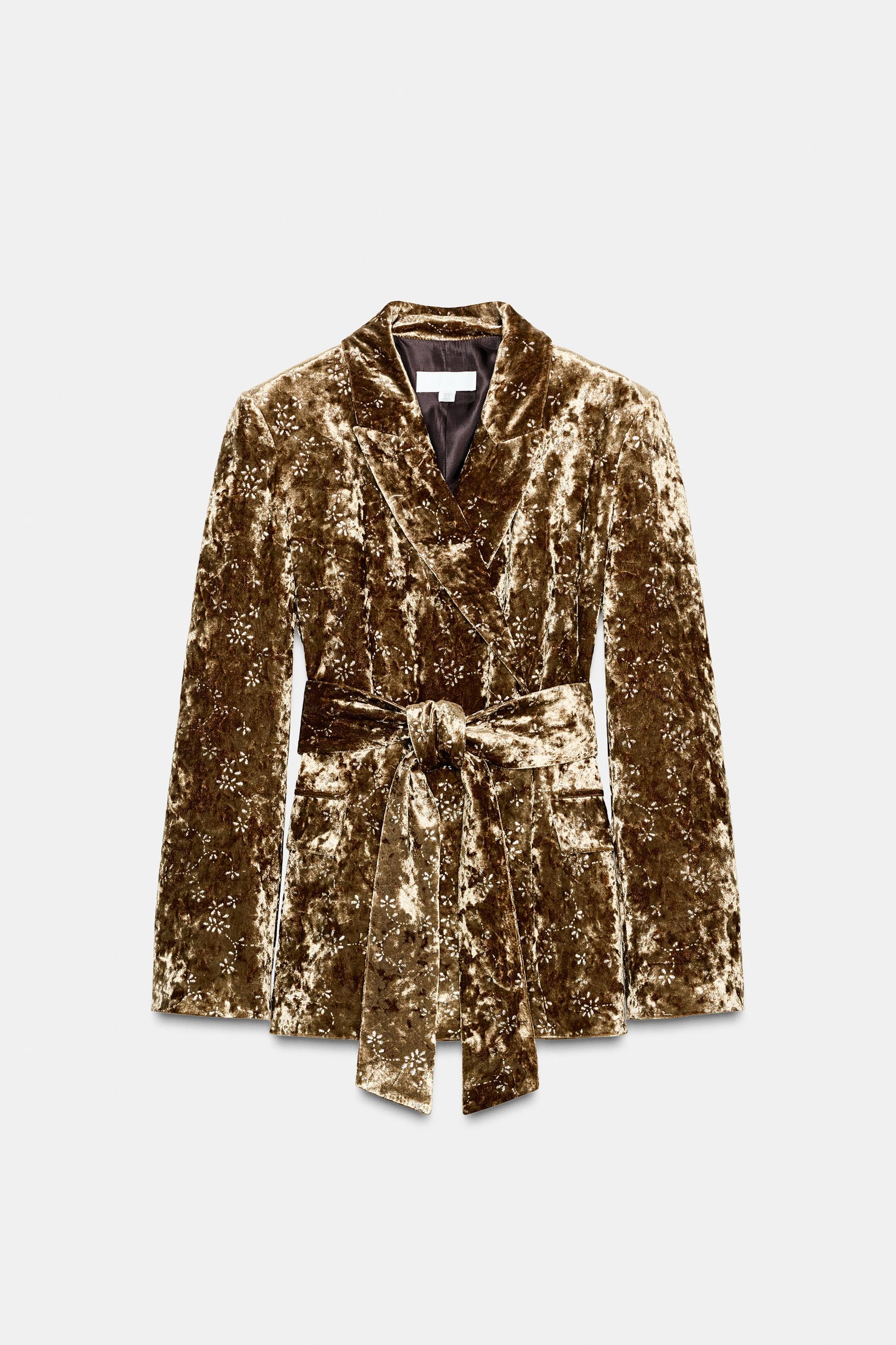 Samtblazer mit Metallic-Faden