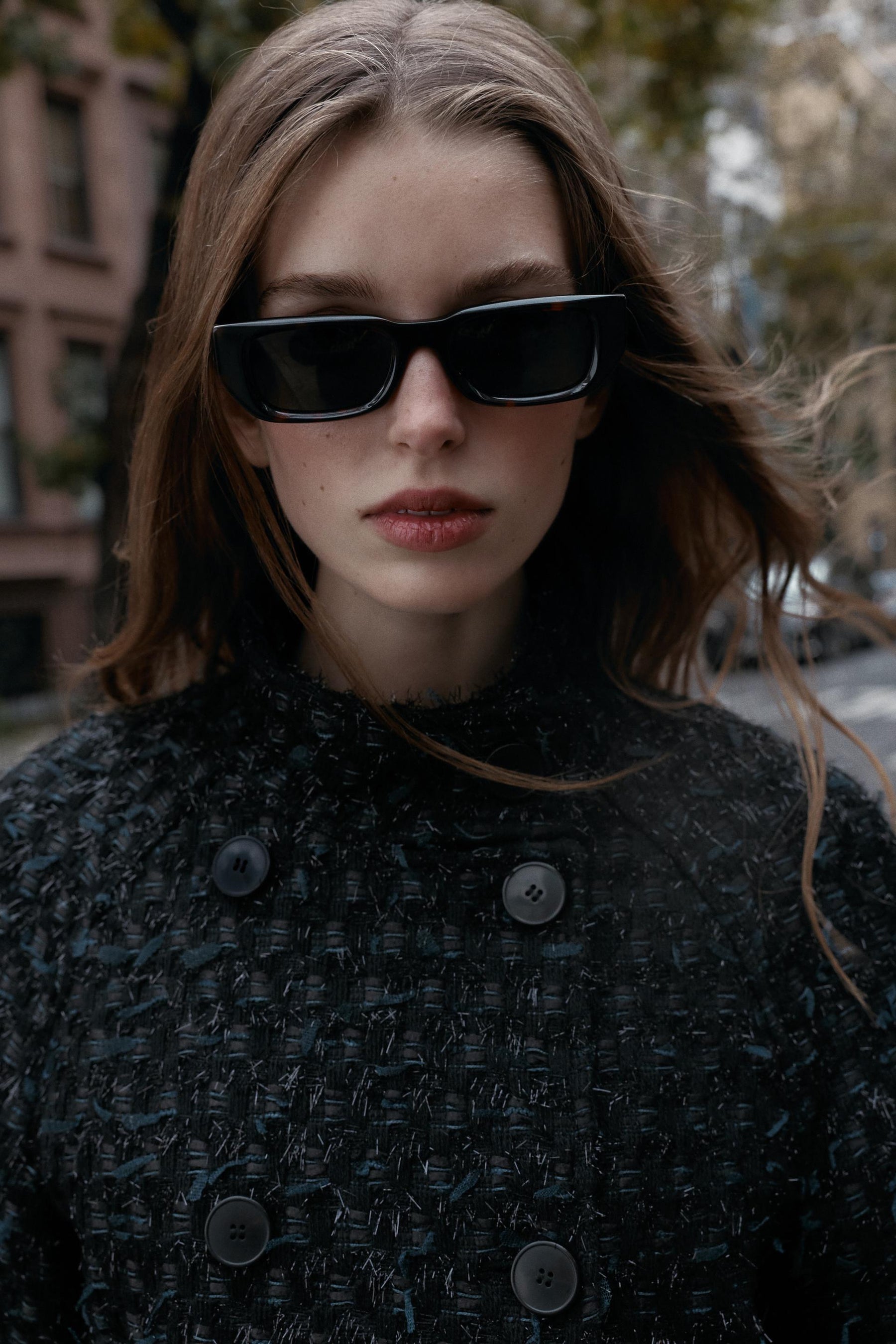 METALLIC THREAD TEXTURED CROSSOVER JACKET - Image 6