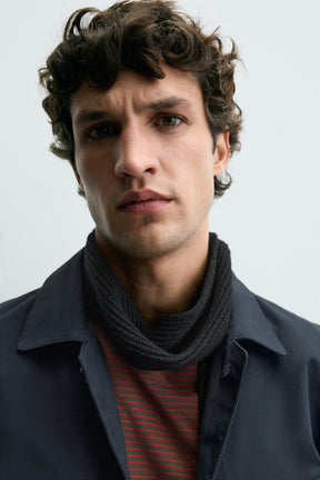 TEXTURED TWILL OVERSHIRT WITH POCKETS - Image 5