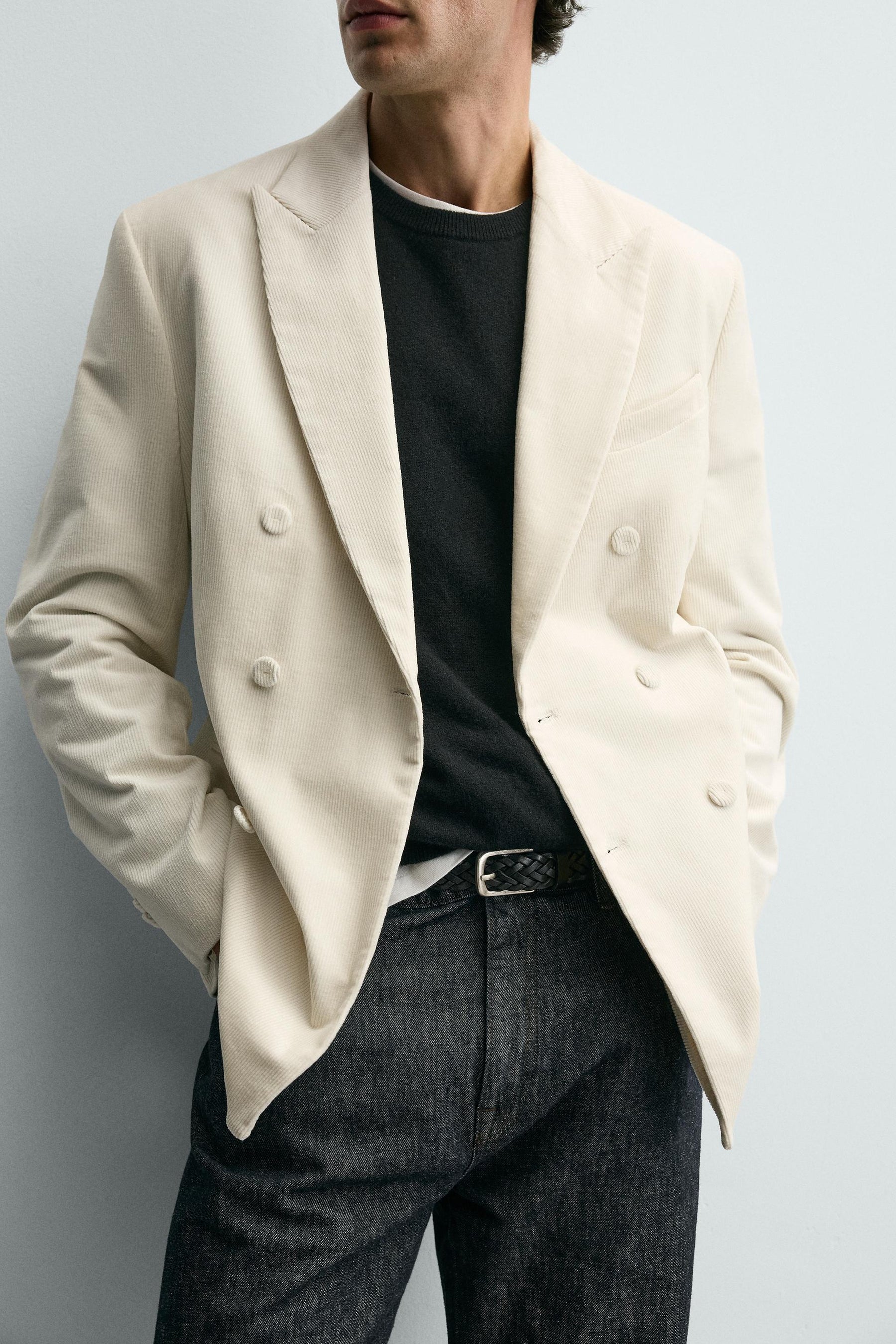 CORDUROY DOUBLE-BREASTED BLAZER - Image 6