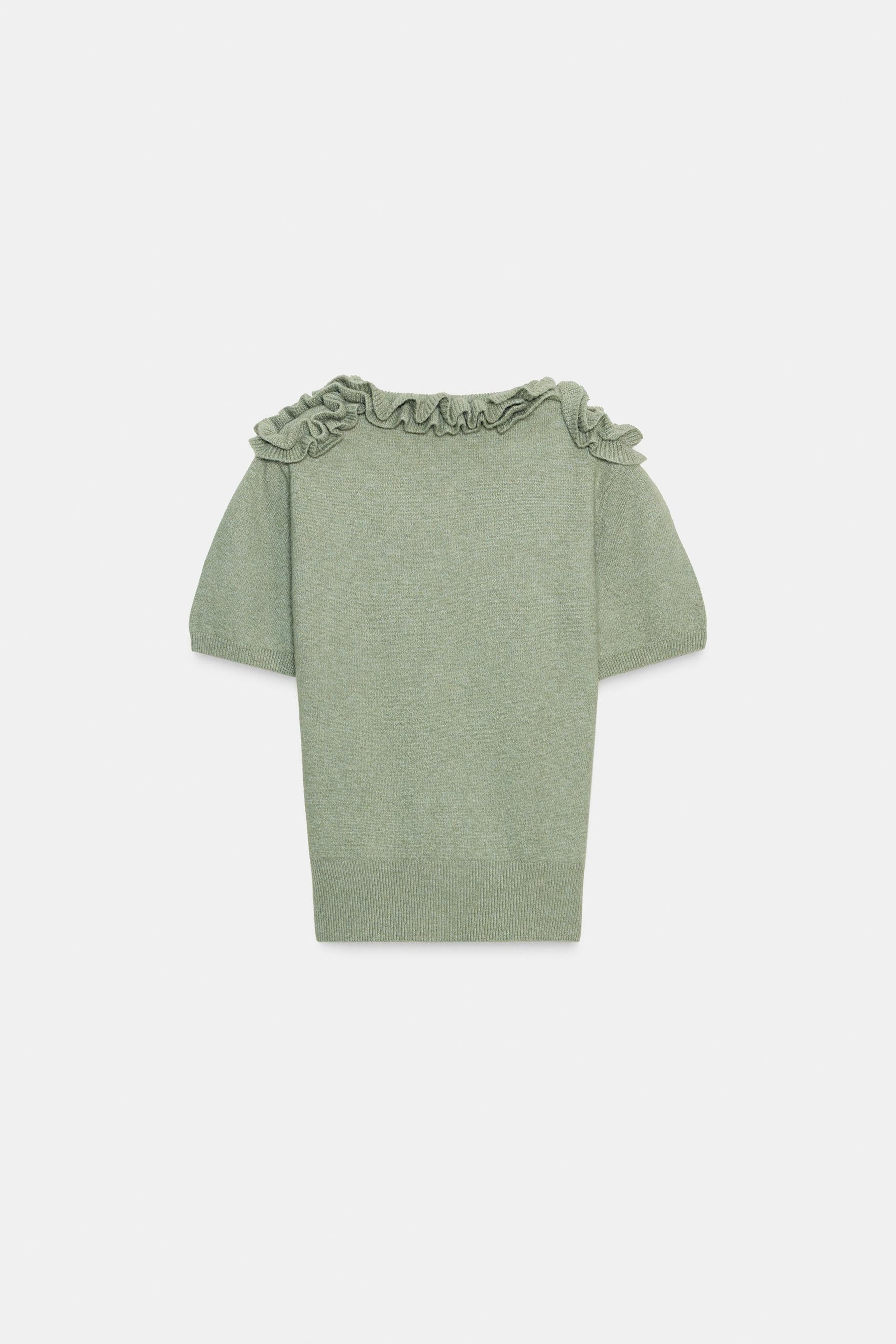 Kurzarm-Strickärmel mit Blumenmuster