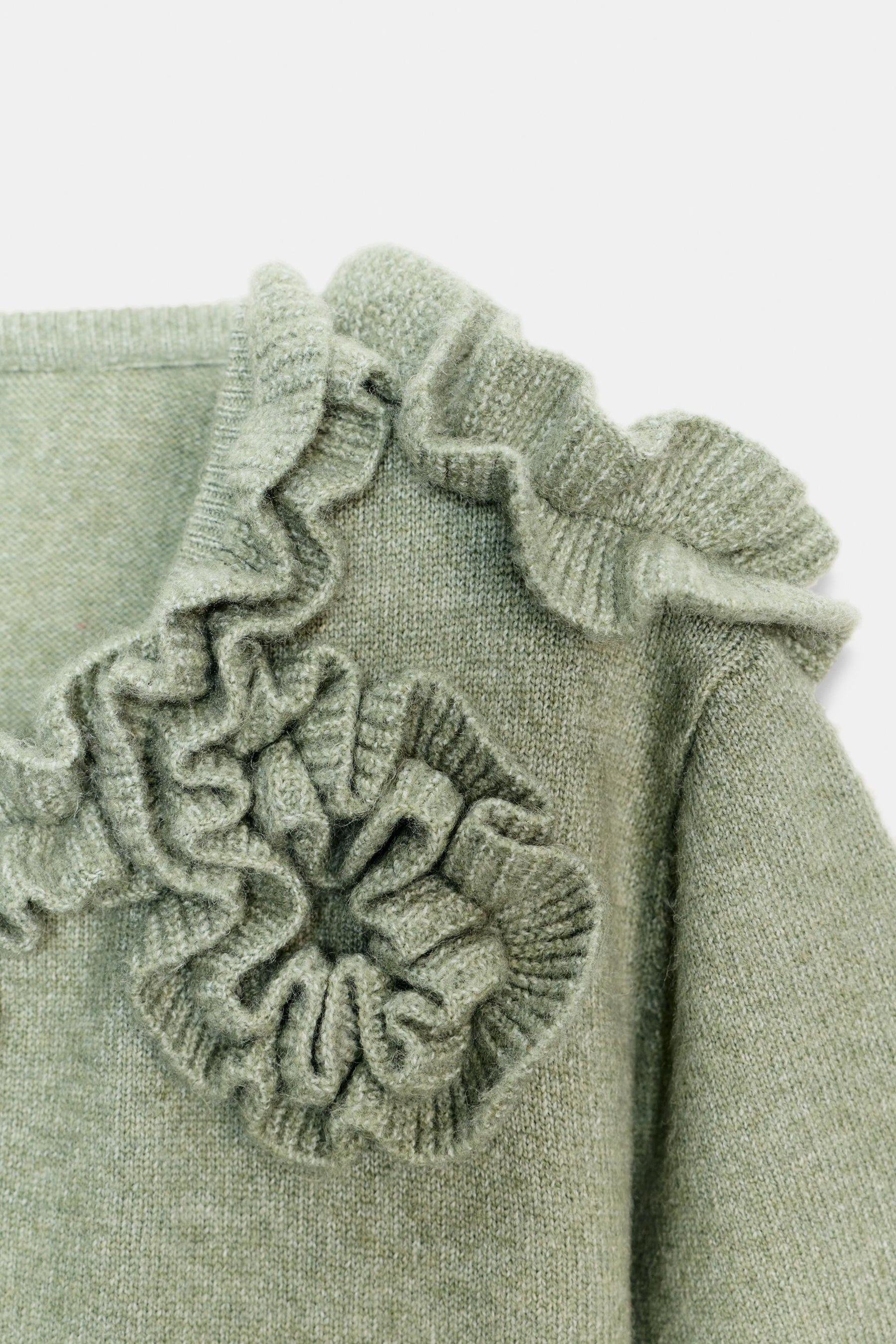 Kurzarm-Strickärmel mit Blumenmuster