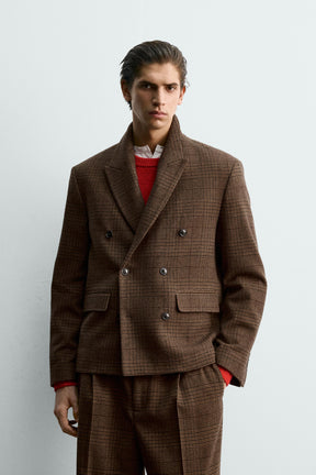 BOXY FIT CHECK SUIT BLAZER - Image 2