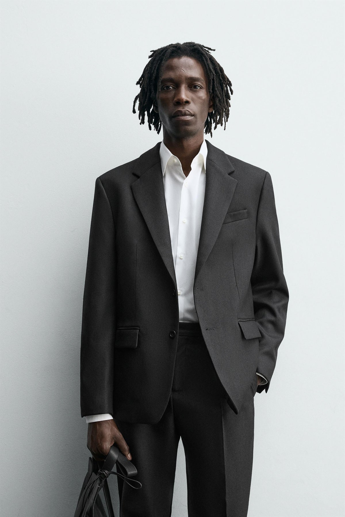 WOOL BLEND TEXTURED SUIT BLAZER - Image 2