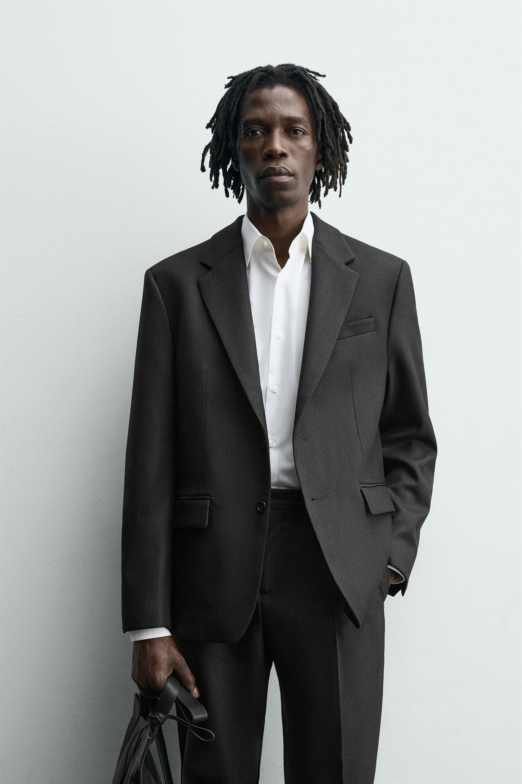 WOOL BLEND TEXTURED SUIT BLAZER - Image 2