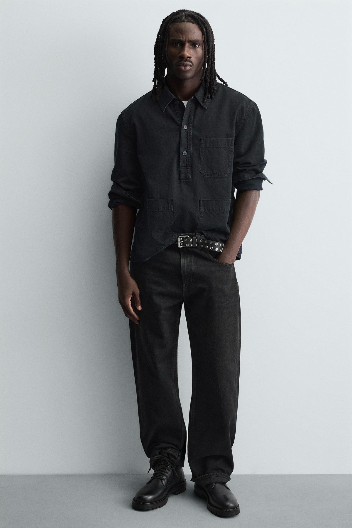 Schnürstiefel aus Leder