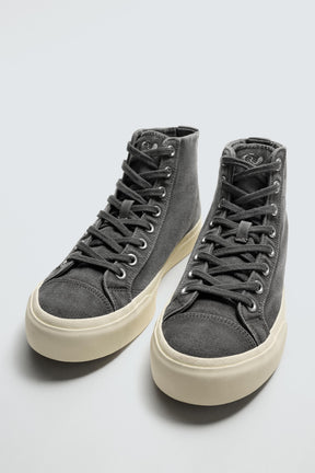 FABRIC HIGH-TOP TRAINERS - Image 2