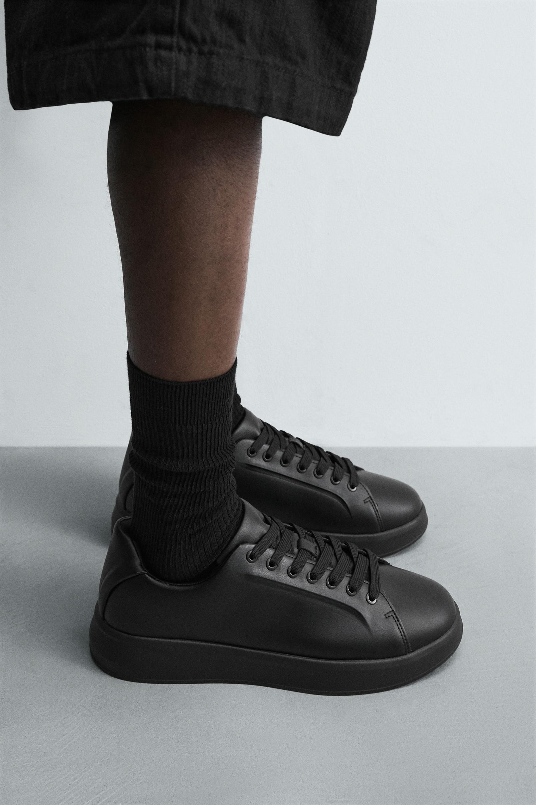 MONOCHROME CHUNKY TRAINERS - Image 1