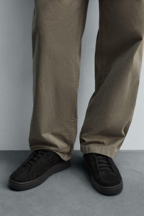 MONOCHROME LEATHER TRAINERS - Image 3