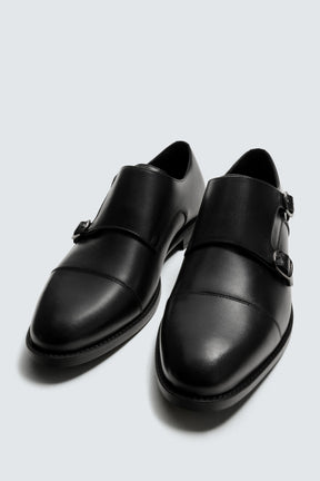 LEATHER DOUBLE MONK STRAP SHOES - Image 5