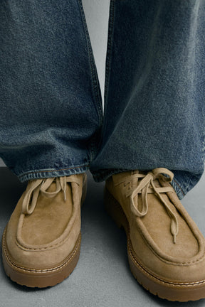 LEATHER MOC TOE SHOES - Image 3