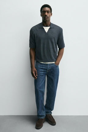 LEATHER MOC TOE SHOES - Image 1