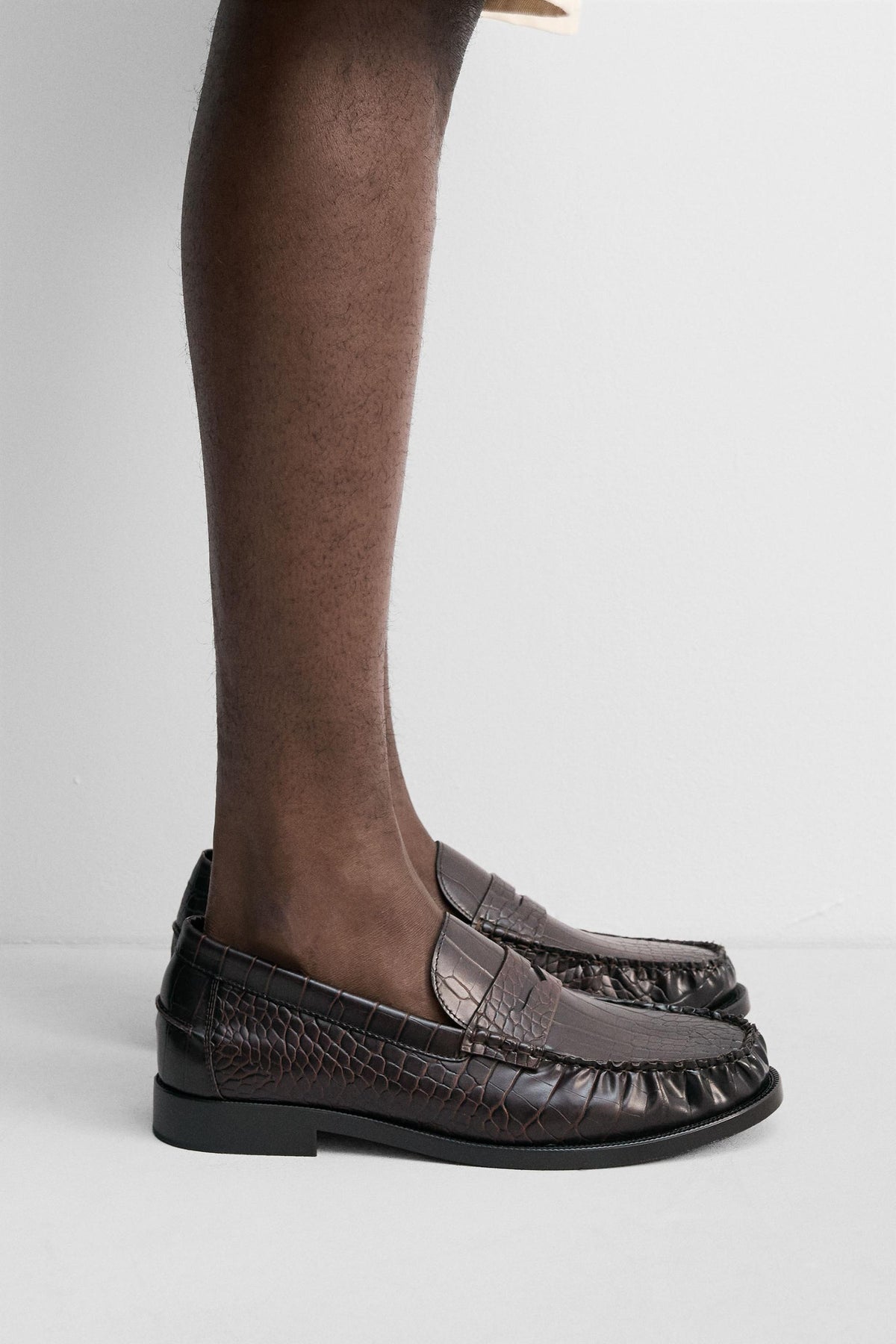 CROCODILE EMBOSSED LOAFER - Image 1