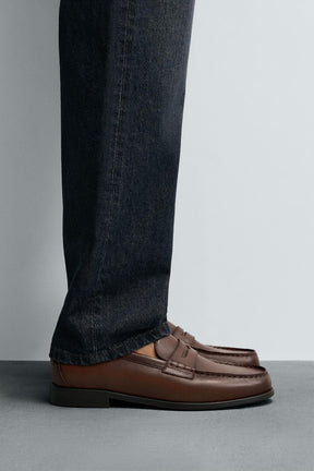 LEATHER PENNY LOAFERS - Image 1