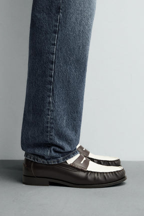 LEATHER PENNY LOAFERS - Image 1