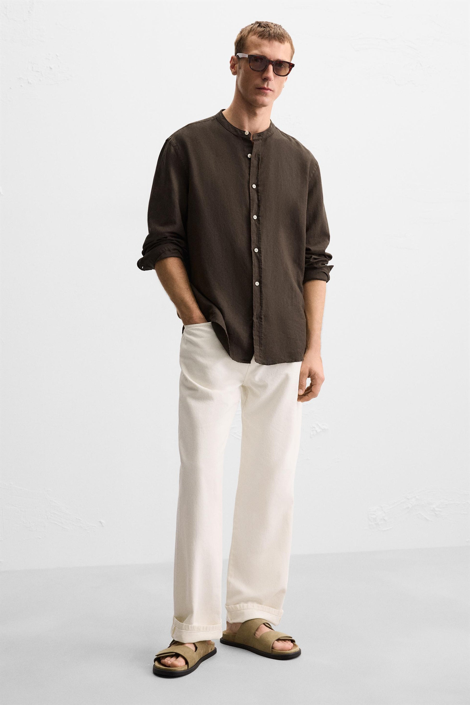 DOUBLE STRAP LEATHER SANDALS - Image 2