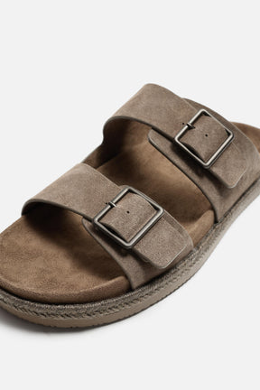 DOUBLE STRAP LEATHER SANDALS - Image 6