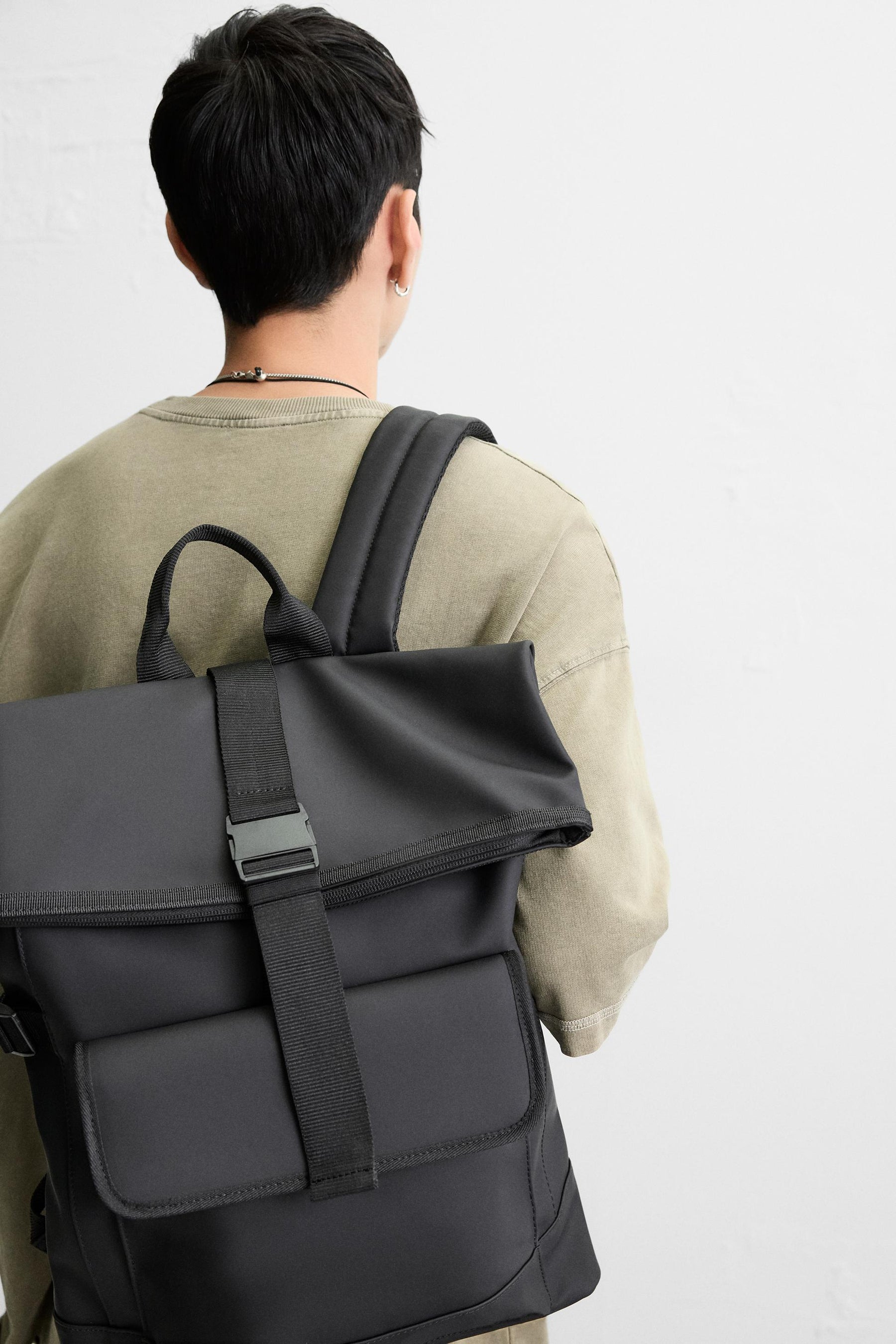 RUBBERISED FLAP BACKPACK - Image 1