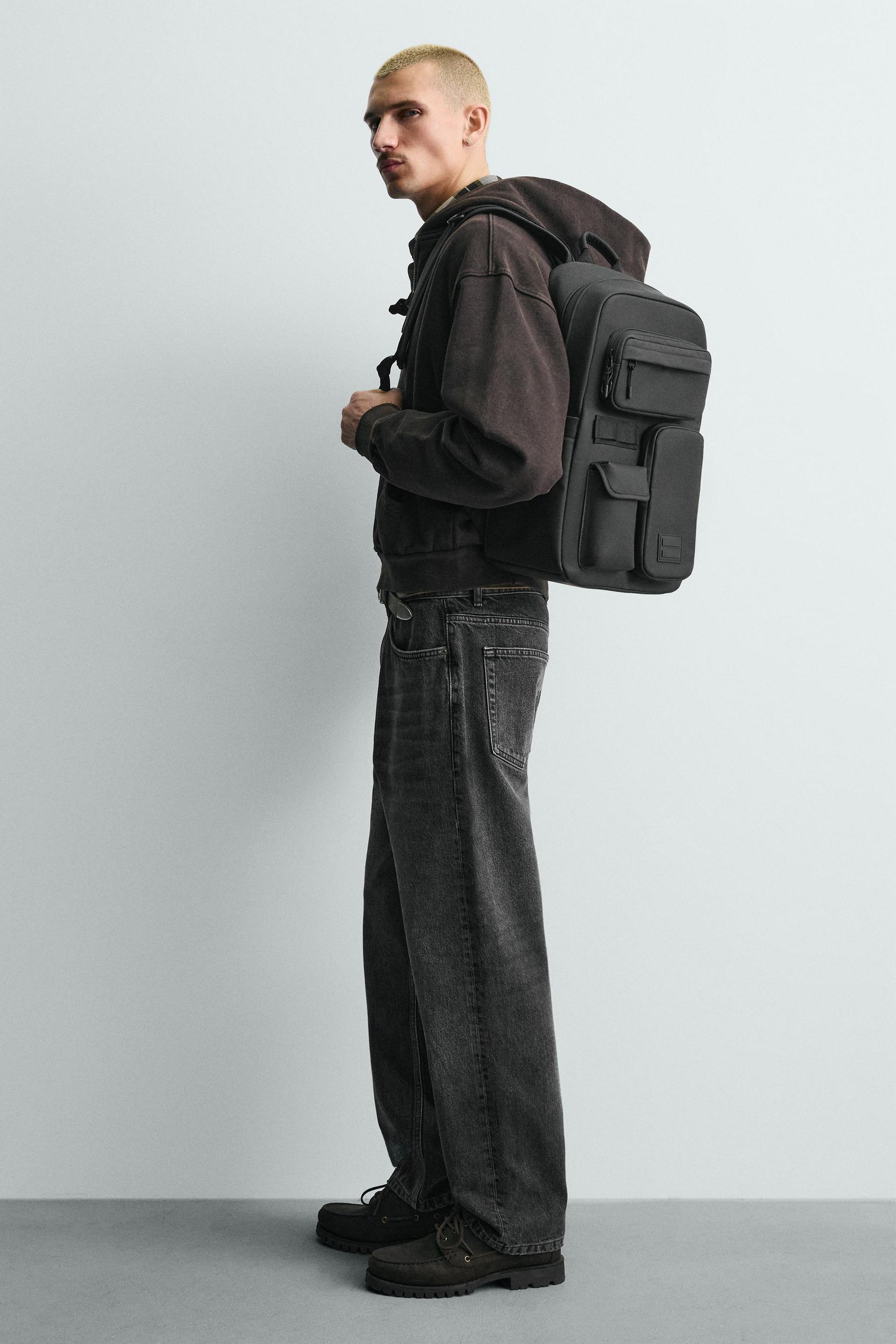 RUBBERISED MULTI-POCKET BACKPACK - Image 1