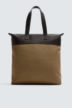 SHOPPER BAG WITH LEATHER DETAILS - Image 4