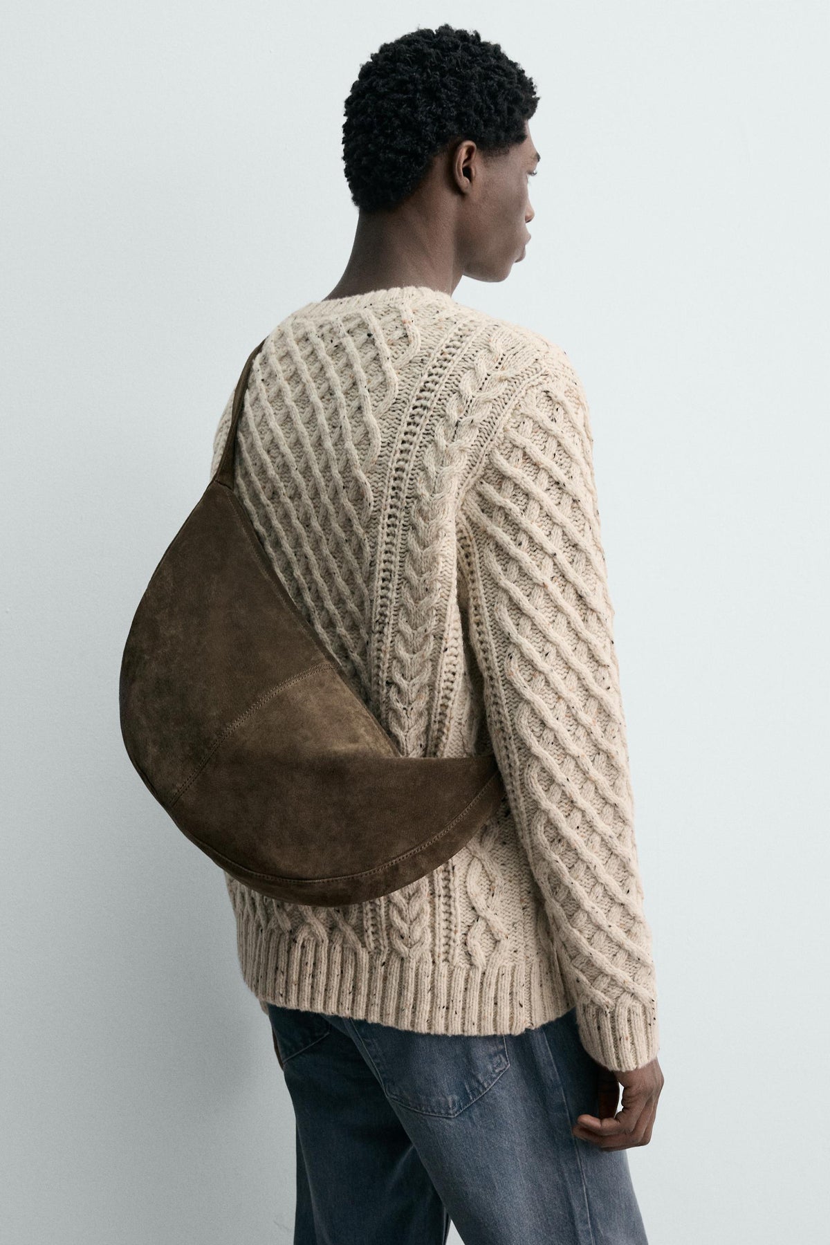 Schultertasche aus Leder