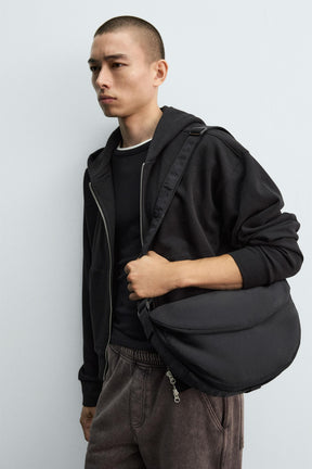 Nylon-Umhängetasche mit Klappe