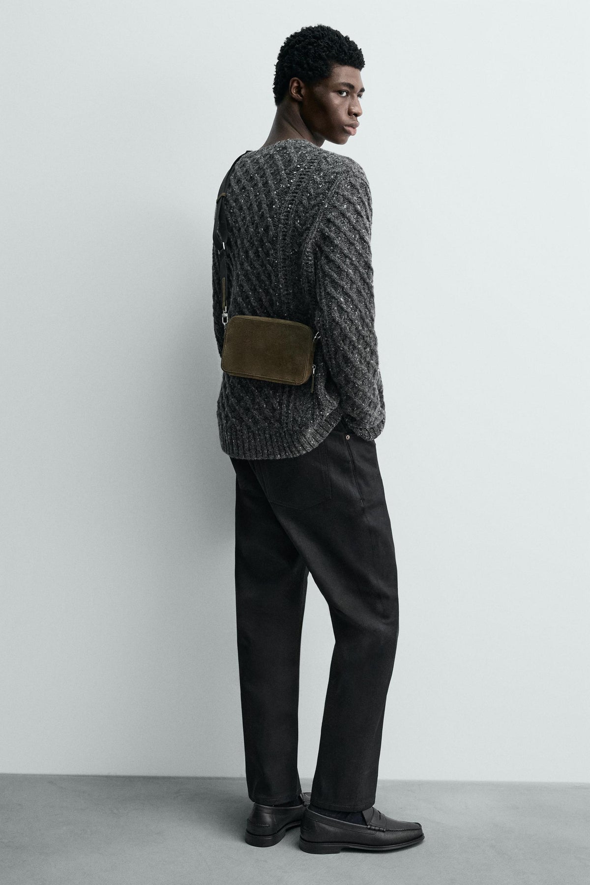 Schultertasche aus Leder