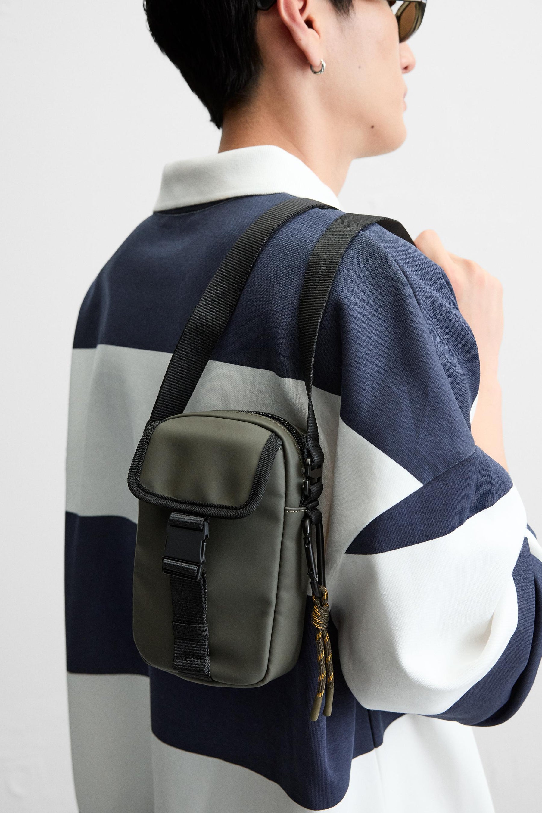 RUBBERISED CROSSBODY BAG - Image 1