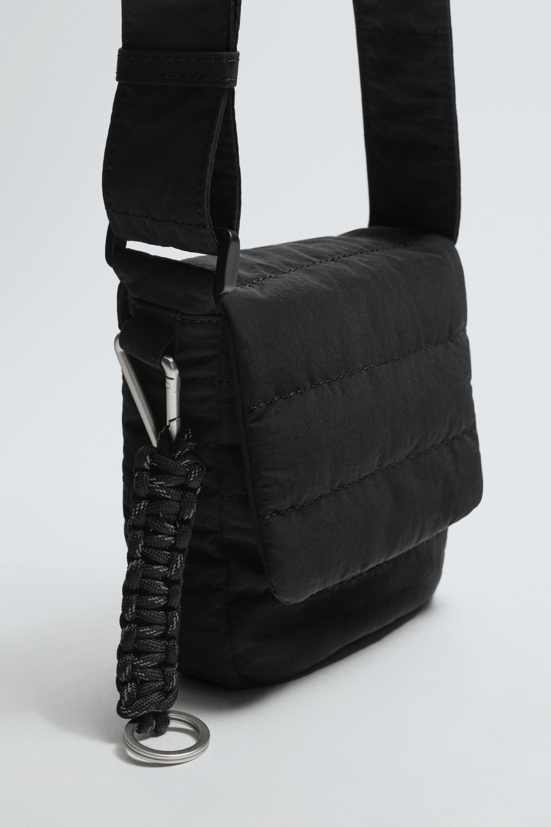 QUILTED NYLON VERTICAL CROSSBODY BAG - Image 5