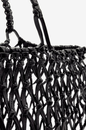 Maxi-Tasche aus geflochtenem Leder