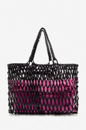 Maxi-Tasche aus geflochtenem Leder