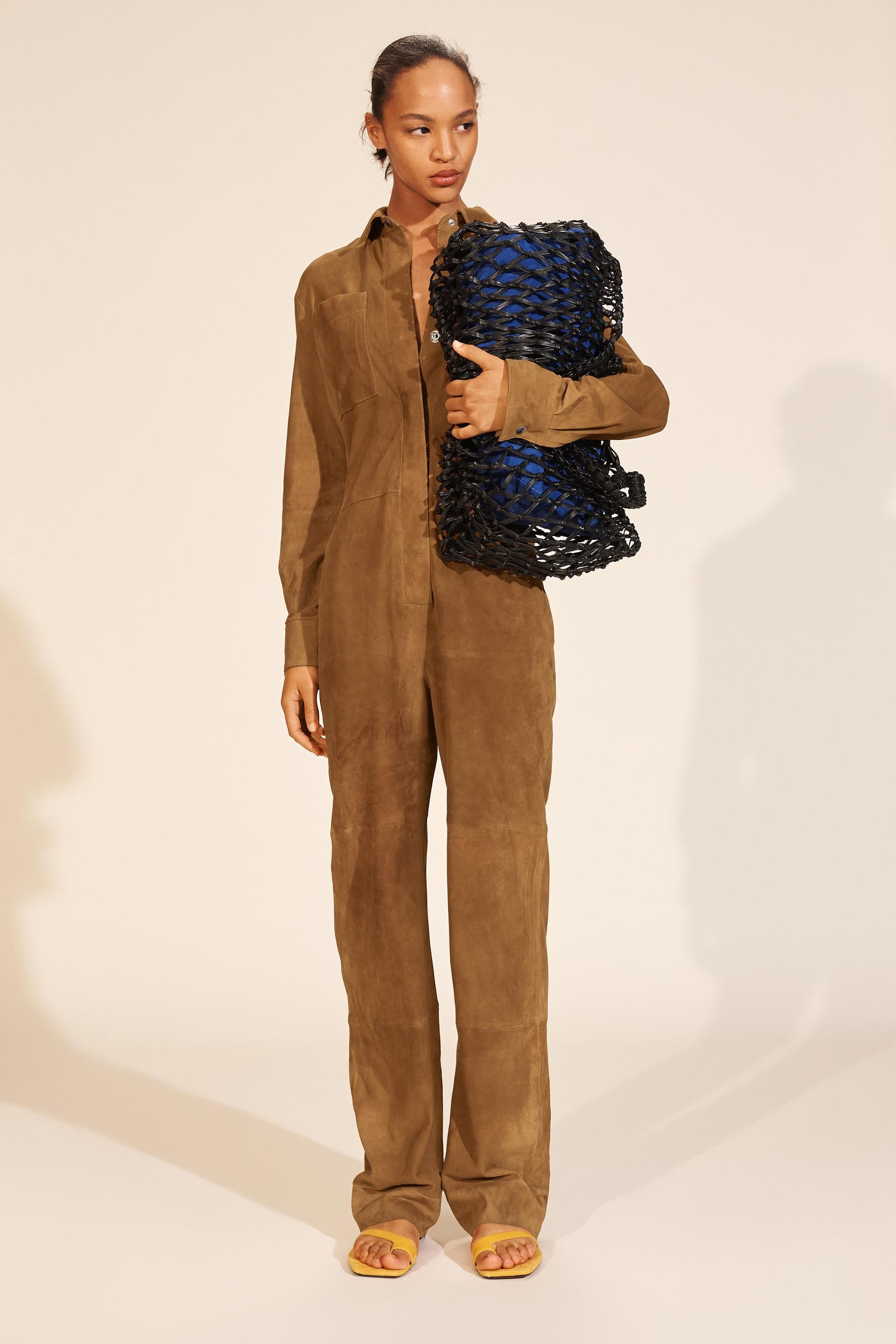 Maxi-Tasche aus geflochtenem Leder