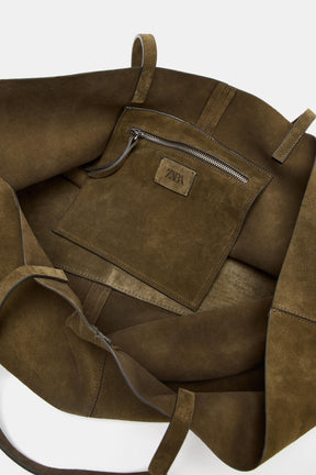 Tragetasche aus Wildleder