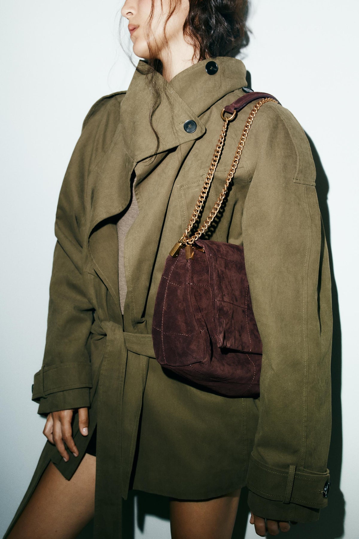 Schultertasche aus Leder