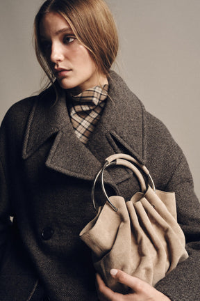 Wildleder-Beuteltasche