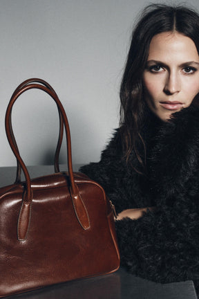 Bowlingtasche aus Leder