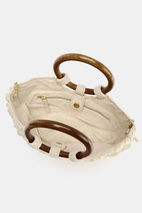 TASCHE MIT PERLENSCHMUCK-APPLIKATION