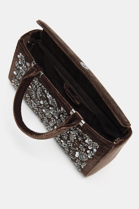 Perlenbesetzte Modetasche